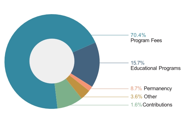 Seneca Impact 2025 Pie Chart Public Support Revenue